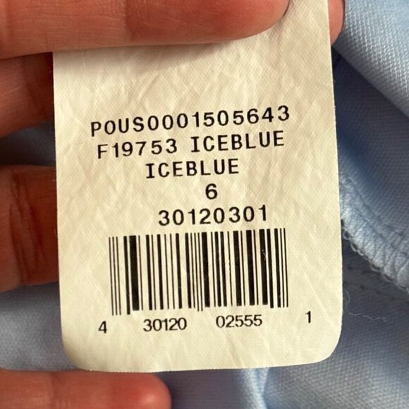 David's Bridal Y Neck Mesh Short Bridesmaid Dress Ice Blue Women's Size 6 EUC - Picture 8 of 10